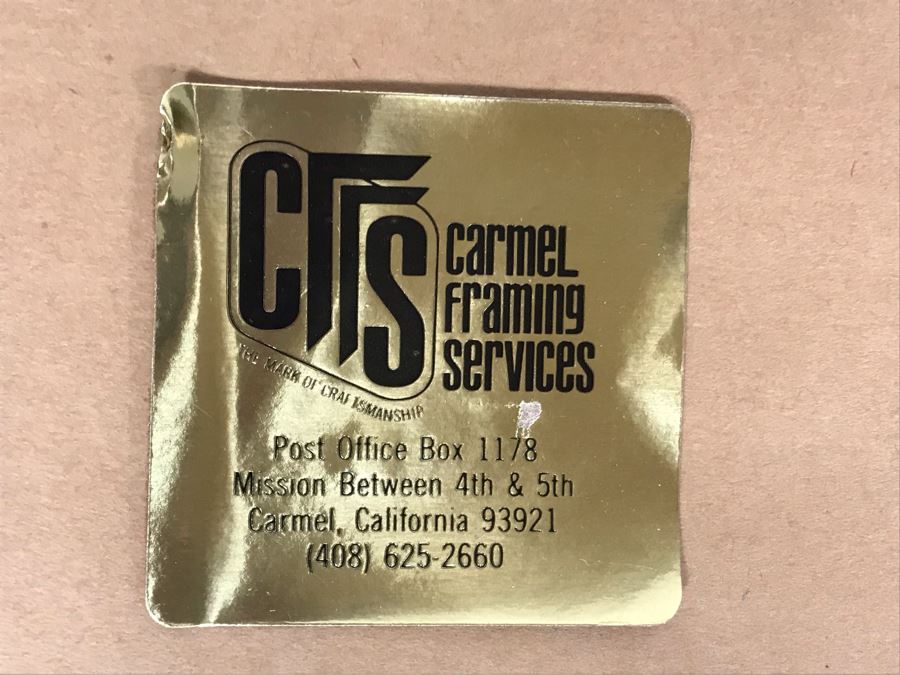 Original Carolyn Marie Lord Fine Art Framed Watercolor Painting From Carmel, CA 22 X 15 [Photo 11]