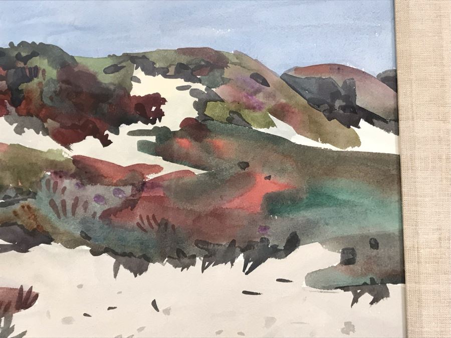 Original Carolyn Marie Lord Fine Art Framed Watercolor Painting From Carmel, CA 22 X 15 [Photo 6]