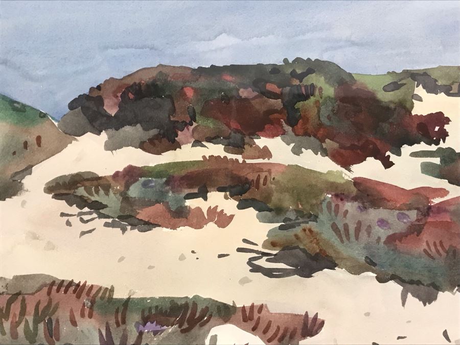 Original Carolyn Marie Lord Fine Art Framed Watercolor Painting From Carmel, CA 22 X 15 [Photo 5]