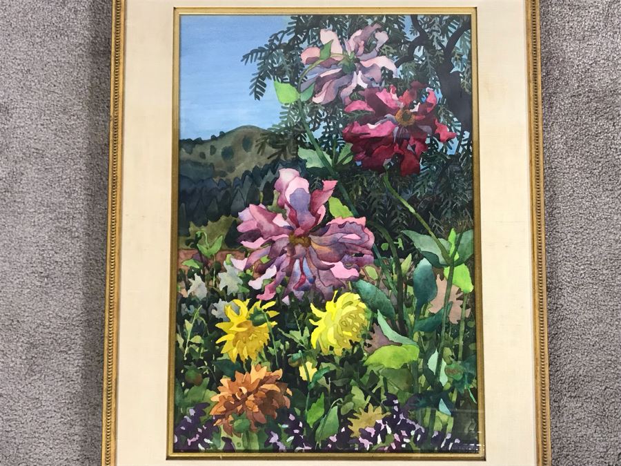 Carolyn Marie Lord Fine Art Framed Watercolor Painting From Fireside Gallery Of Carmel, CA 15.5 X 22.5 [Photo 2]