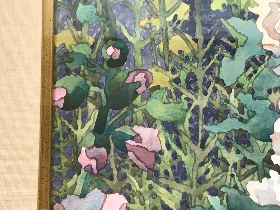 Carolyn Marie Lord Fine Art Framed Watercolor Painting From Fireside Gallery Of Carmel, CA 15.5 X 22.5 [Photo 5]