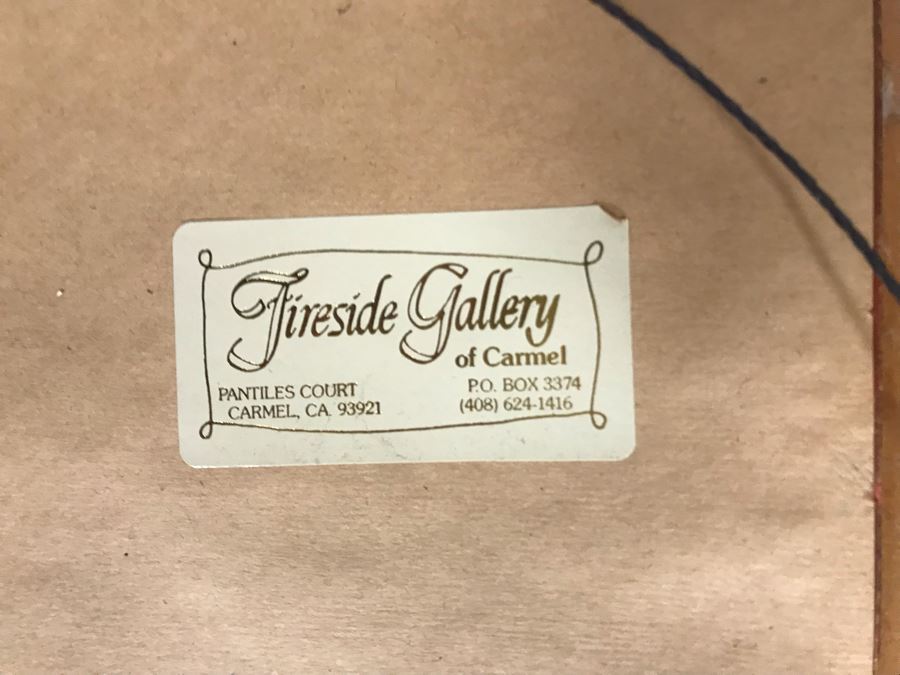 Carolyn Marie Lord Fine Art Framed Watercolor Painting From Fireside Gallery Of Carmel, CA 15.5 X 22.5 [Photo 11]