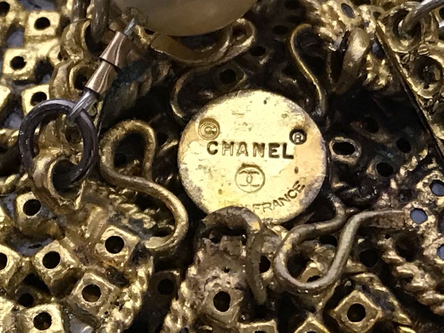 Vintage Chanel Paris Statement Signed Necklace With Original Chanel Box [Photo 19]