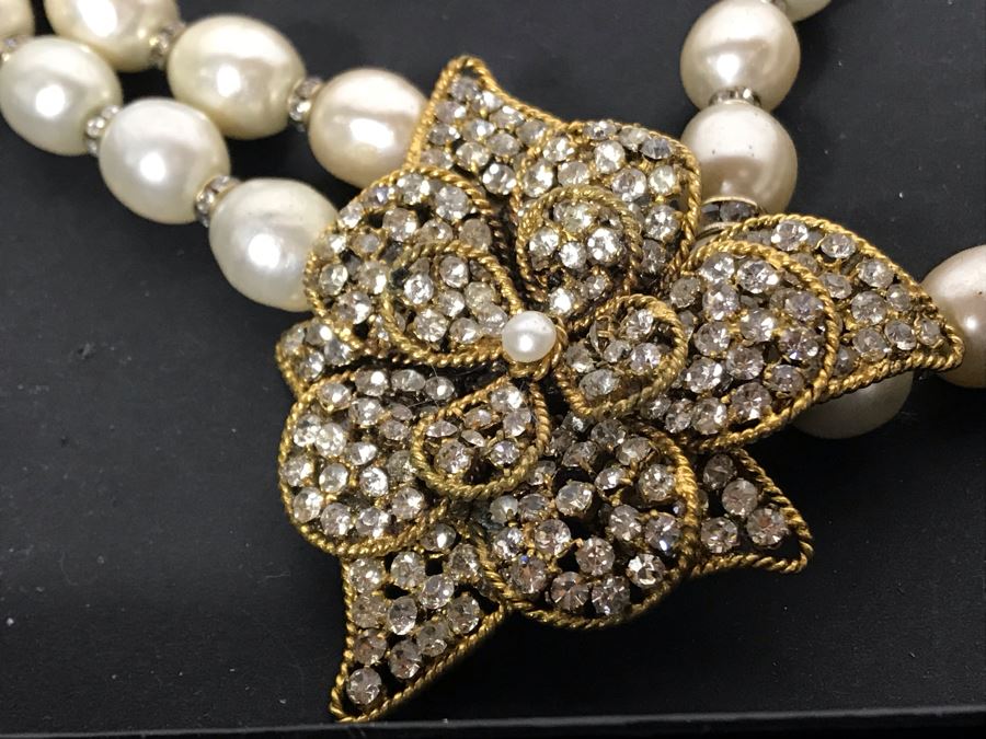 Vintage Chanel Paris Statement Signed Necklace With Original Chanel Box [Photo 9]