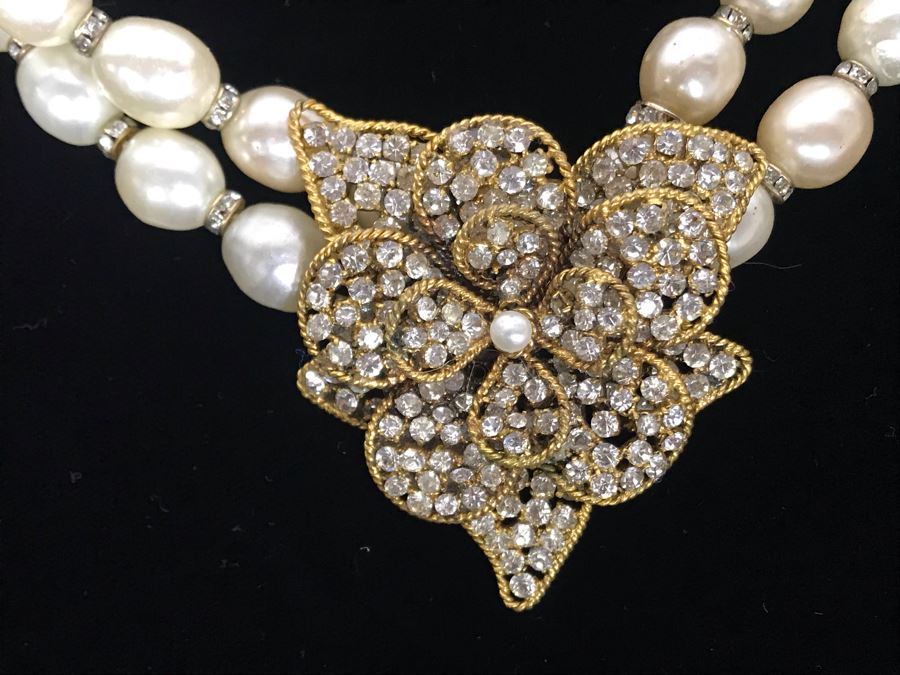 Vintage Chanel Paris Statement Signed Necklace With Original Chanel Box [Photo 15]