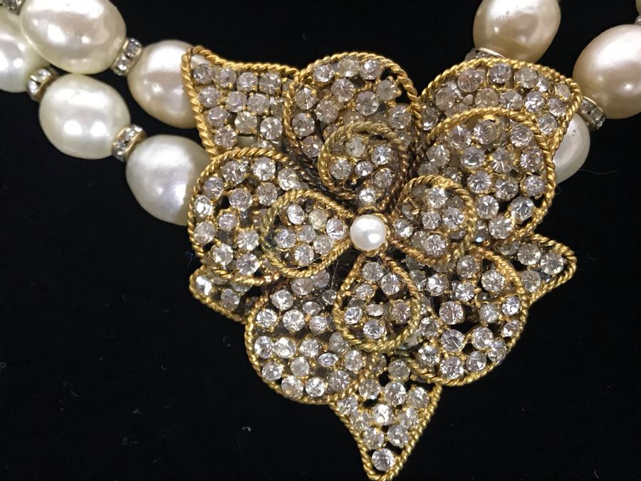 Vintage Chanel Paris Statement Signed Necklace With Original Chanel Box [Photo 16]