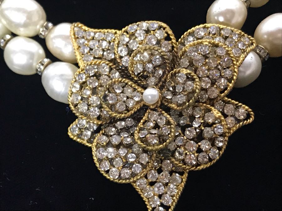 Vintage Chanel Paris Statement Signed Necklace With Original Chanel Box [Photo 18]