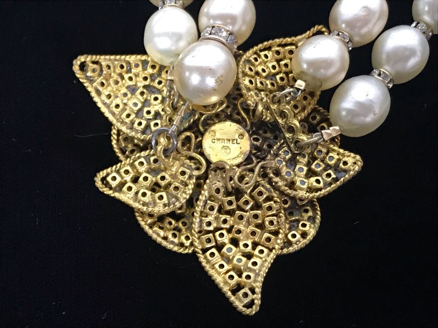 Vintage Chanel Paris Statement Signed Necklace With Original Chanel Box [Photo 4]