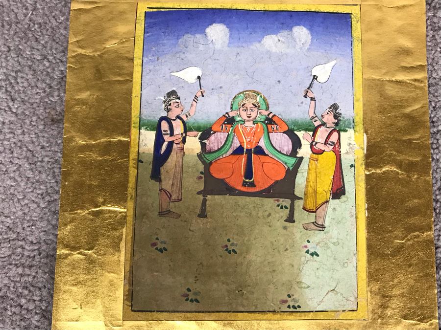 Original Antique Painting From India 5 X 7 [Photo 1]