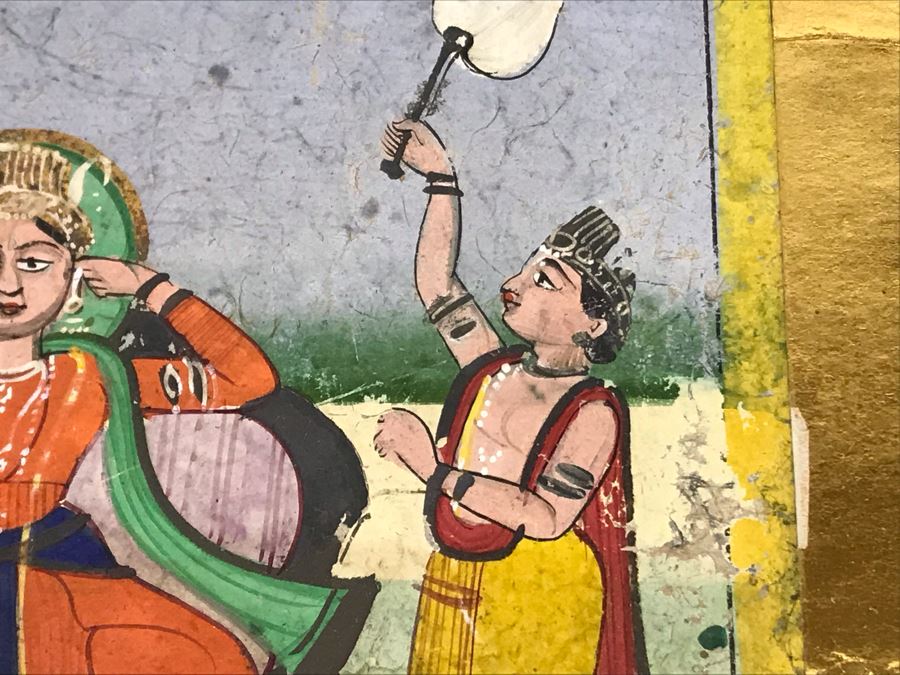 Original Antique Painting From India 5 X 7 [Photo 6]