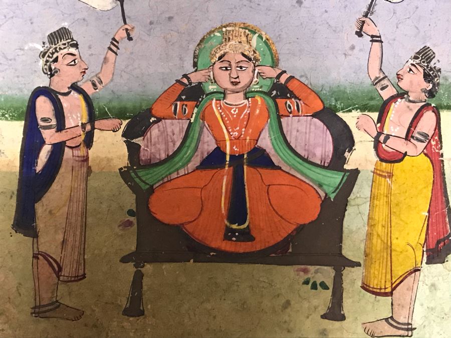 Original Antique Painting From India 5 X 7 [Photo 3]