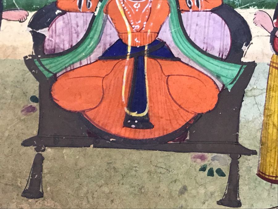 Original Antique Painting From India 5 X 7 [Photo 5]