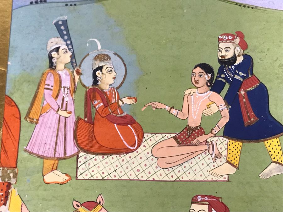 Original Antique Painting From India 5 X 7 [Photo 5]