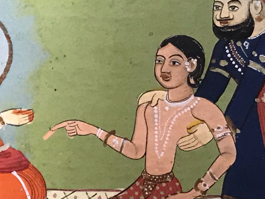 Original Antique Painting From India 5 X 7 [Photo 7]