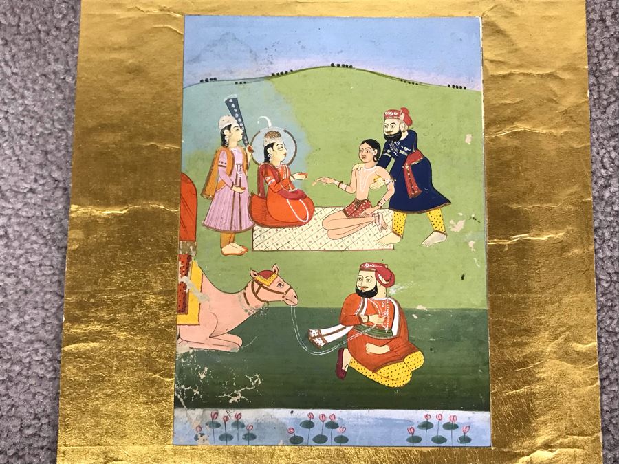 Original Antique Painting From India 5 X 7 [Photo 2]