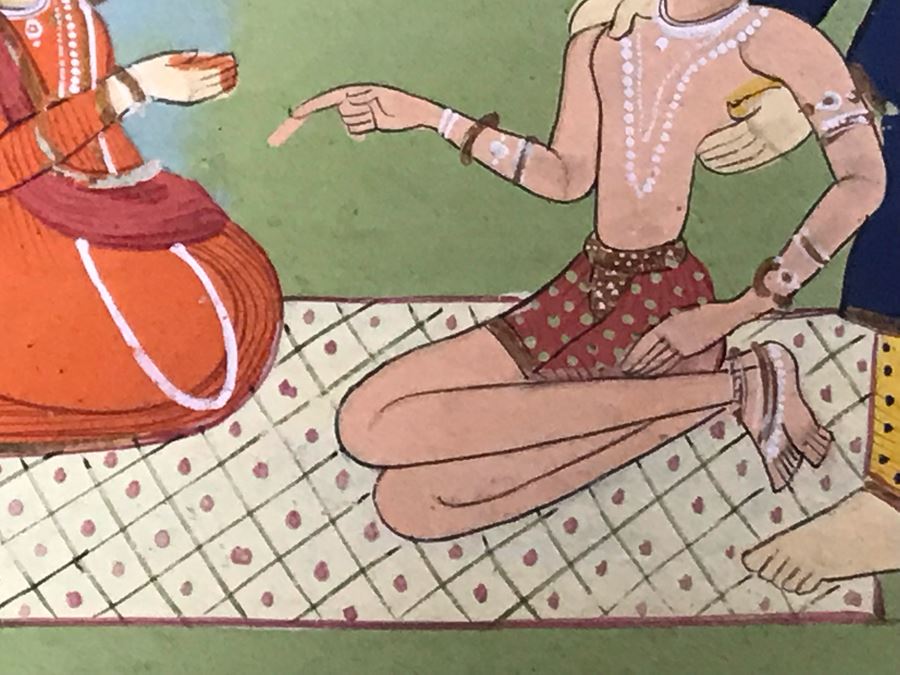 Original Antique Painting From India 5 X 7 [Photo 8]