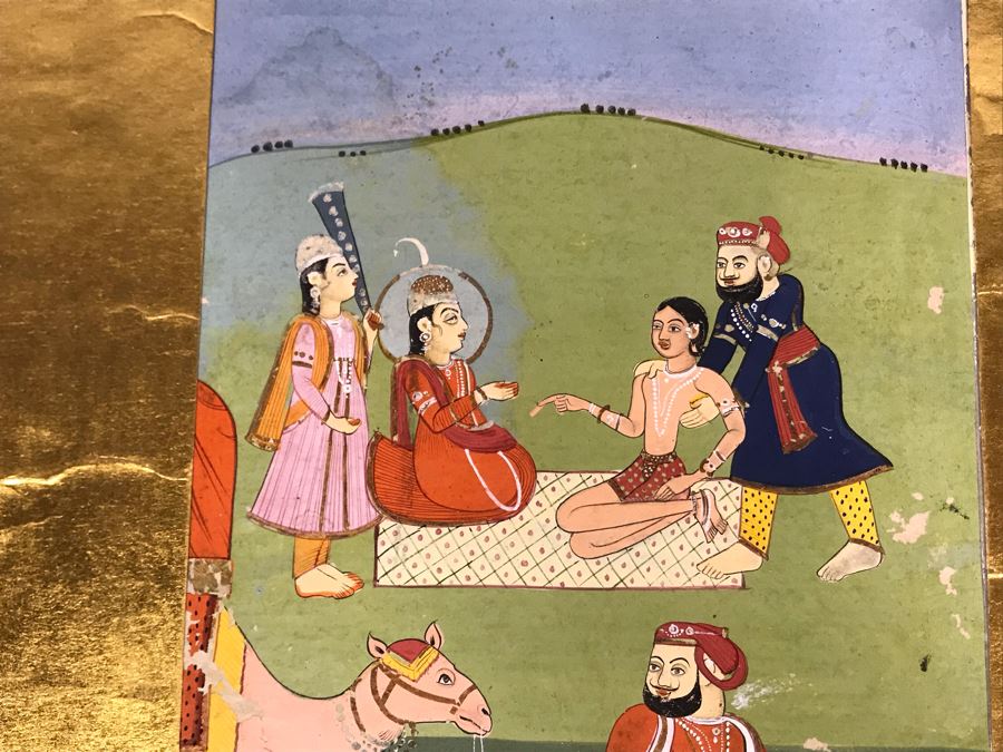 Original Antique Painting From India 5 X 7 [Photo 3]