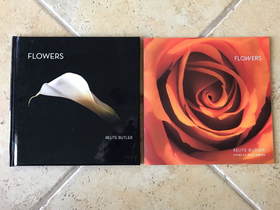 SIGNED Pair Of Photography Books: Flowers By Reute Butler