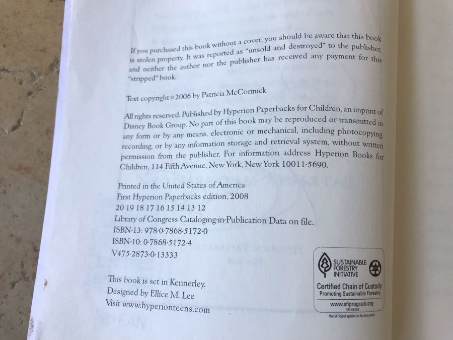 SIGNED Book: Sold By Patricia McCormick [Photo 4]