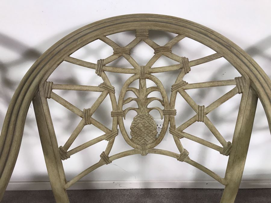 JUST ADDED - Set Of Four Hampton Bay Aluminum Stackable Outdoor Armchairs [Photo 5]