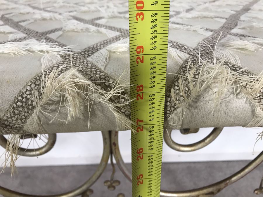 JUST ADDED - From Actor Robert Stack Estate: Wrought Iron Console Table Attaches To Wall 65W X 26D X 29H Client Paid $1,200 [Photo 10]