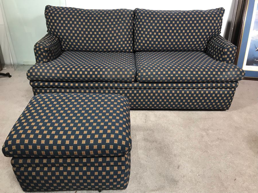 JUST ADDED - Feather Down Sleeper Sofa 72W X 36D X 30H With Ottoman By D.C. Douglas [Photo 1]
