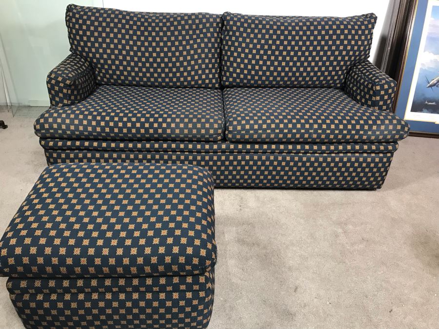 JUST ADDED - Feather Down Sleeper Sofa 72W X 36D X 30H With Ottoman By D.C. Douglas [Photo 2]