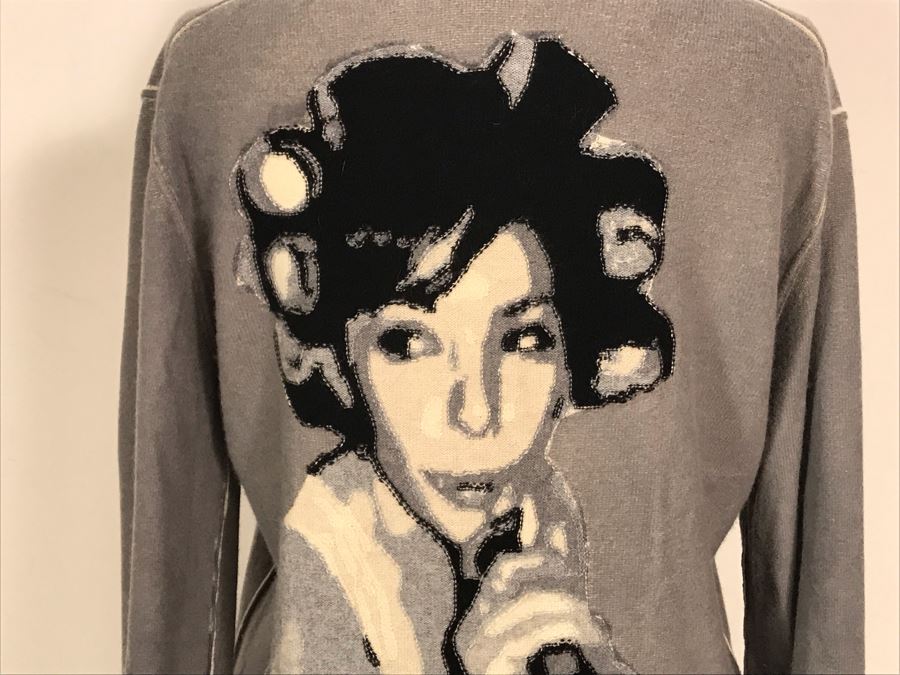 Alexander Wang 100% Cashmere Hooded Sweater Jacket Size L [Photo 7]