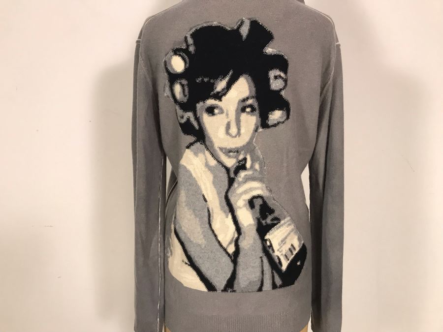 Alexander Wang 100% Cashmere Hooded Sweater Jacket Size L [Photo 6]