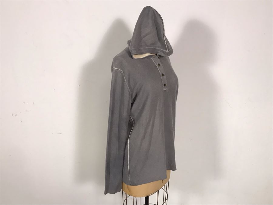 Alexander Wang 100% Cashmere Hooded Sweater Jacket Size L [Photo 9]