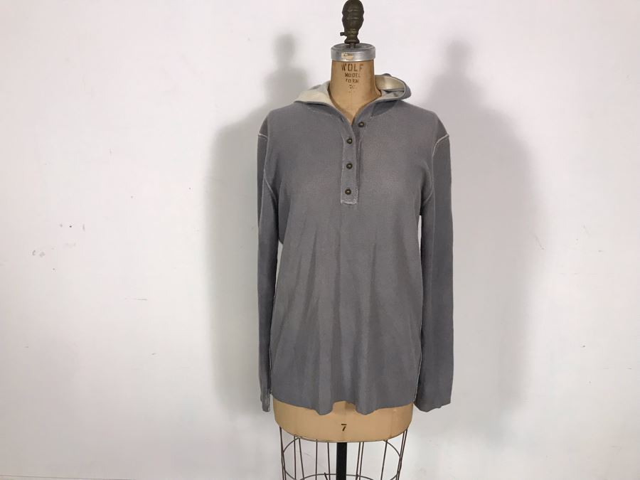 Alexander Wang 100% Cashmere Hooded Sweater Jacket Size L [Photo 2]