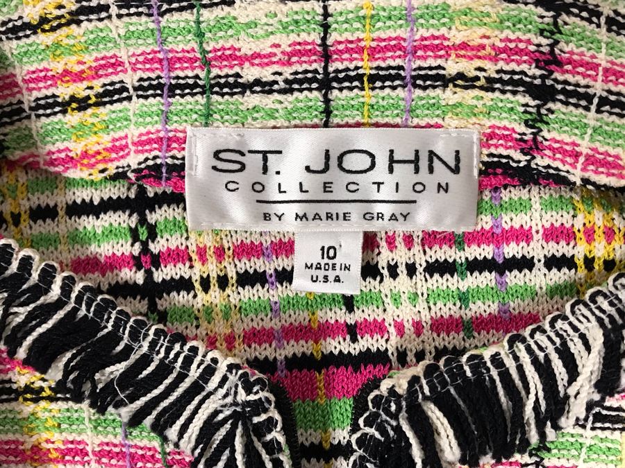 St. John Collection Knit Jacket By Marie Gray Size 10 [Photo 8]