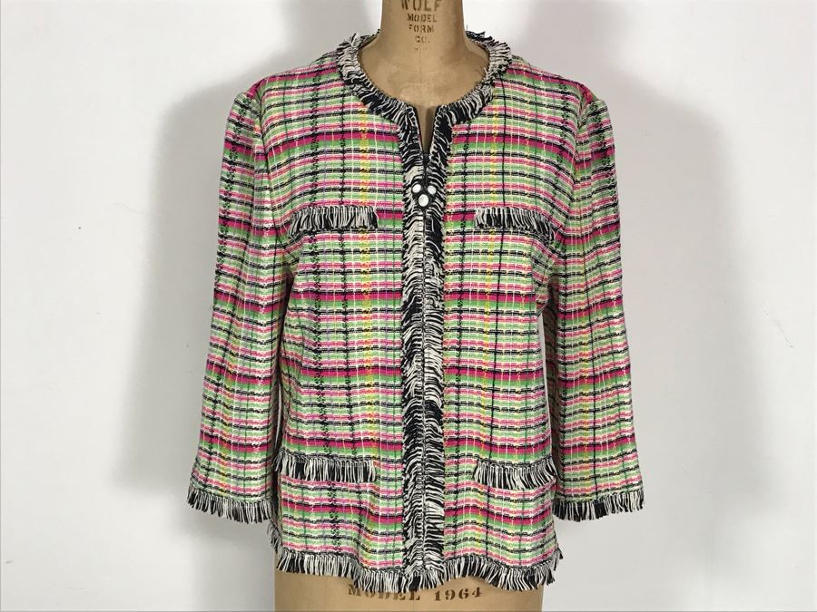 St. John Collection Knit Jacket By Marie Gray Size 10 [Photo 3]