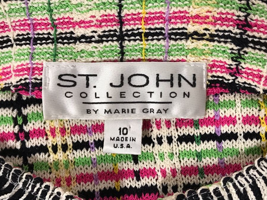 St. John Collection Knit Jacket By Marie Gray Size 10