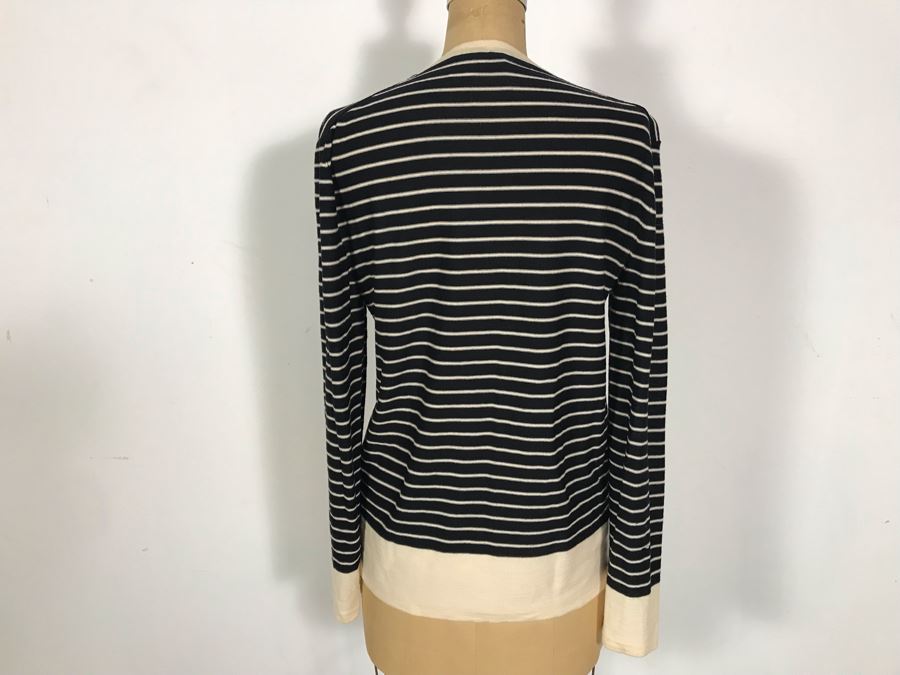 100% Lana Wool Laine Button Down Sweater Jacket By TSE Size M [Photo 5]