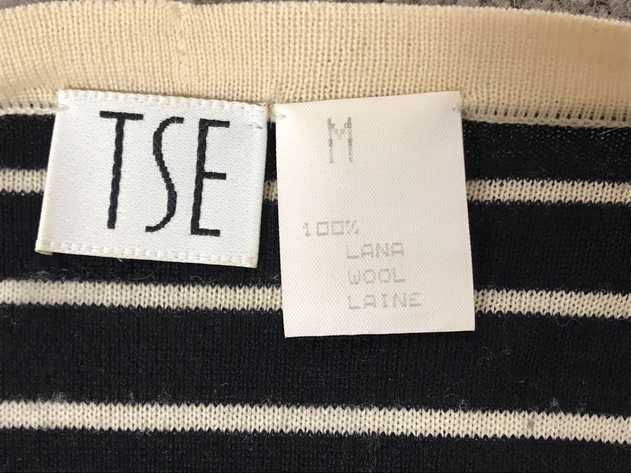 100% Lana Wool Laine Button Down Sweater Jacket By TSE Size M [Photo 8]