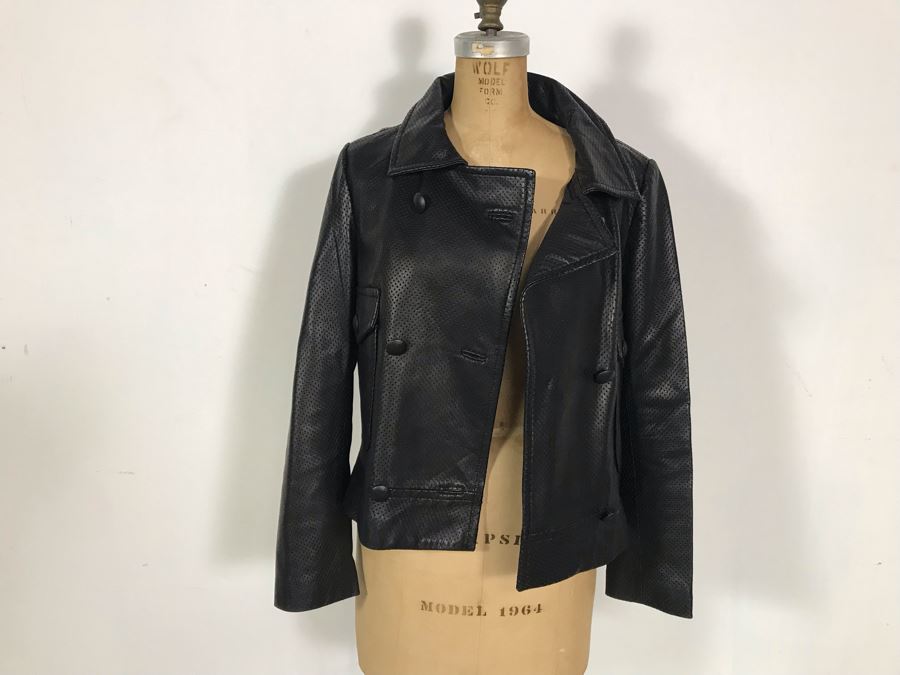 Geren Ford Leather Jacket With Silk Lining Size M