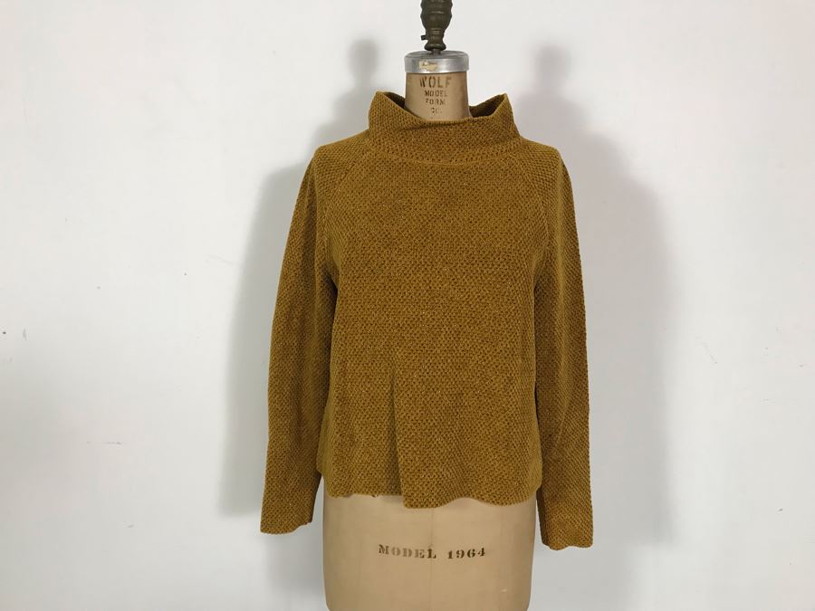 Eileen Fisher Italian Yarn Sweater 100% Organic Cotton Size XXS