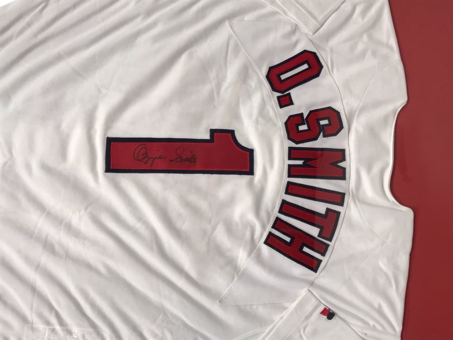 Hand Signed Ozzie Smith St. Louis Cardinals Framed Jersey 33 X 41 [Photo 5]