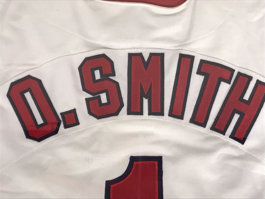 Hand Signed Ozzie Smith St. Louis Cardinals Framed Jersey 33 X 41 [Photo 9]