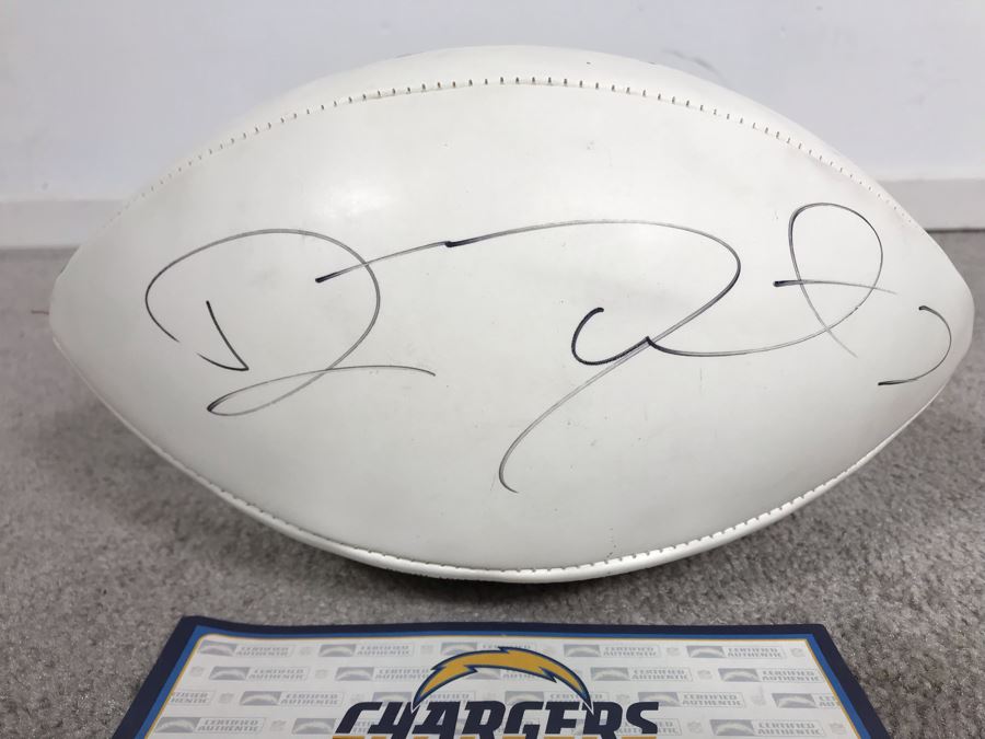 Ryan Mathews Hand Signed San Diego Chargers Football With Certificate Of Authenticity 12L [Photo 4]