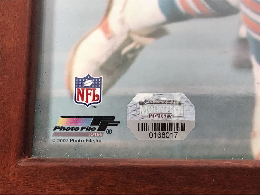 Hand Signed Official NFL Framed Photograph Of Hall Of Famer Larry Little 8 X 10 [Photo 6]