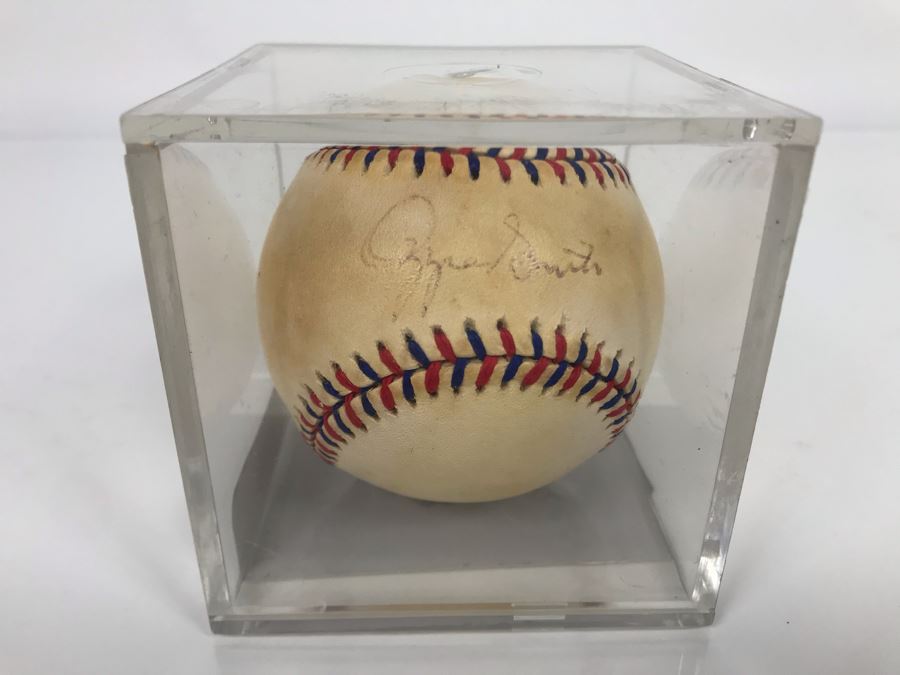 UPDATED - SIGNED Ozzie Smith Official Major League Baseball Ball From Boston All-Star Game With Acrylic Display Case 3 X 3 X 3 [Photo 11]