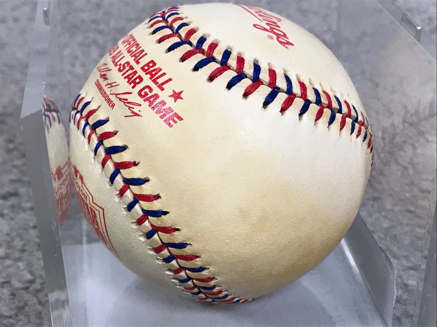 UPDATED - SIGNED Ozzie Smith Official Major League Baseball Ball From Boston All-Star Game With Acrylic Display Case 3 X 3 X 3 [Photo 10]