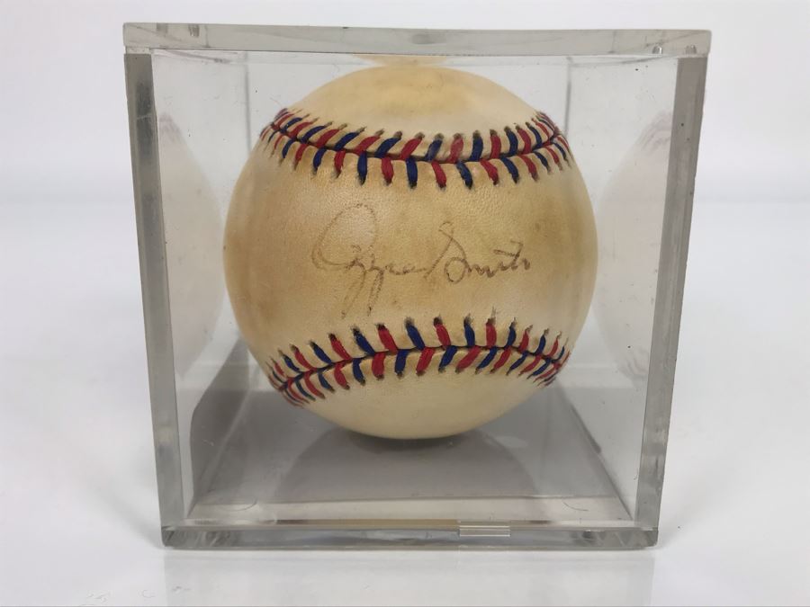 UPDATED - SIGNED Ozzie Smith Official Major League Baseball Ball From Boston All-Star Game With Acrylic Display Case 3 X 3 X 3 [Photo 12]