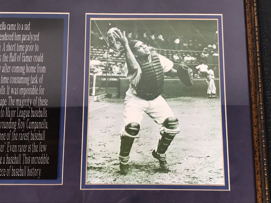 Rare Roy Campanella Hand Signed Baseball Flat Skin With Certificate Of Authenticity 35 X 29 [Photo 10]