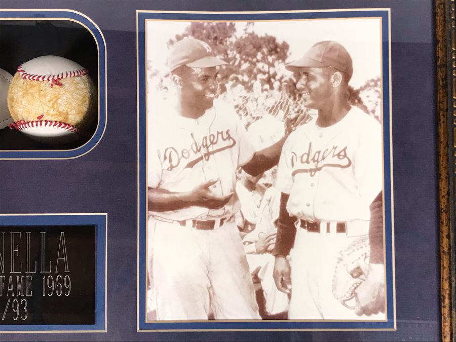 Rare Roy Campanella Hand Signed Baseball Flat Skin With Certificate Of Authenticity 35 X 29 [Photo 9]