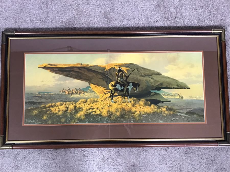 Frank C. McCarthy Signed Limited Edition Lithograph Titled 'Scouting The Long Knives' 32 X 13 [Photo 15]
