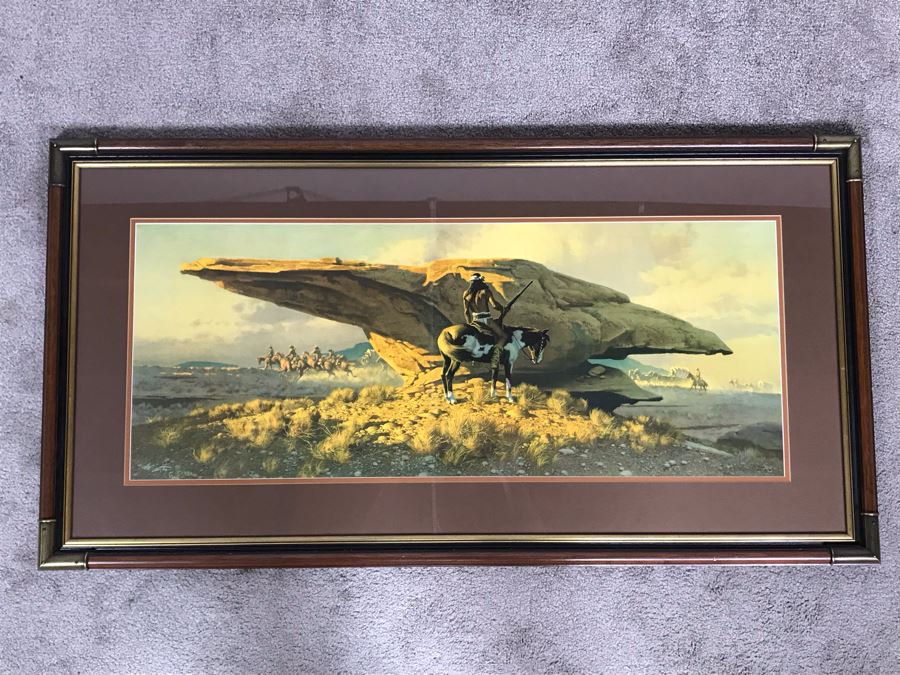 Frank C. McCarthy Signed Limited Edition Lithograph Titled 'Scouting The Long Knives' 32 X 13 [Photo 14]