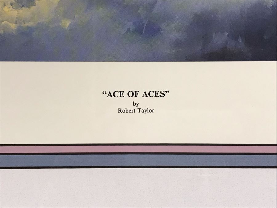 Robert Taylor Signed Limited Edition Lithograph Titled 'Ace Of Aces' Signed By German Fighter Pilot Erich Hartmann With Cert From The Military Gallery Of Great Britain [Photo 8]